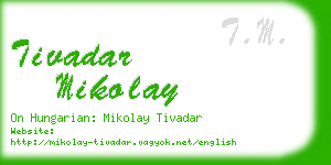 tivadar mikolay business card